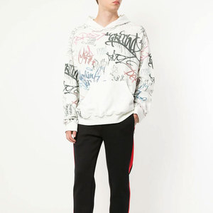Sudadera con Capucha Antiarrugas de Punto con Estampado 3D Simple, Sudadera con Capucha de Dos Colores para Hombre, Moda Otoño Invierno, Estilo Casual Urbano - Product Image 2