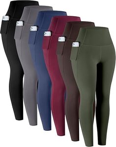 Women's Active <b>Leggings</b> High Quality Spandex/Polyester 220g Gym Fitness Sport Wear <b>with</b> <b>Pockets</b> Fashion Mid-Waist Yoga Pants - Product Image 4