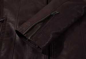 Chaqueta de Cuero para Hombre, con Cuello Alto, Forro de Piel de Oveja Genuina, con Logotipo Frontal, Modelo 2026, Impermeable y Transpirable - Product Image 5