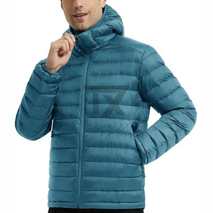 Vestes d'hiver pour hommes personnalisées OEM, brodées, de haute qualité, chaudes, épaisses, matelassées, avec fermeture éclair - Product Image 1