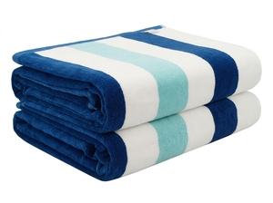 Toalla de Playa de Algodón a Rayas, de Secado Rápido, Tejida, Rectangular, Moderna, para Adultos - Product Image 4