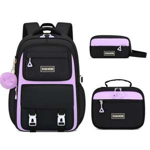 Bagnex - Conjunto de Mochila Escolar Moderna, Bolsa Impermeable Portátil con Cierre de Cremallera para Estudiantes - Product Image 2