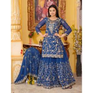 Costume Lehenga pour femmes de soirée, avec broderie de sequins - Product Image 1