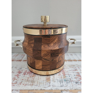 Luxury Wood Ice Bucket with Metal Chain Handle Premium Stainless Steel Wine & Champagne <b>Cooler</b> for Hotel Bar and Home Decor - Product Image 6