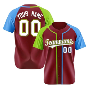 High Quality Baseball Jersey 100% Polyester Quick Dry Breathable <b>Custom</b> Logos Team Name Numbers Print Jersey for Men - Product Image 4