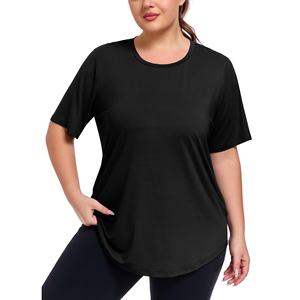 Wholesale Women Plus Size Performance T Shirt Wide Cut Sports <b>Top</b> Fresh Feel <b>Workout</b> Gear For Heavy Exercise or Sports Wear - Product Image 1
