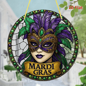 CIFbuy Maschera Vintage in Vetro Colorato per Mardi Gras, Decorazione Murale in Acrilico per Feste a Tema in Giardino, TikTok, per Servizio di Ritiro Temu - Product Image 3