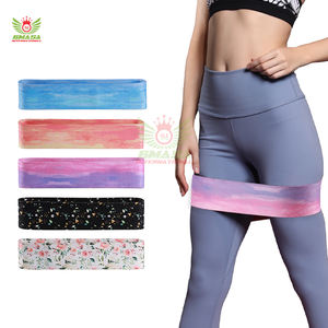 ชุดยางยืดออกกำลังกายสำหรับบริหารสะโพกผู้หญิง แบบวงกลม กว้าง กันลื่น สำหรับออกกำลังกายกล้ามเนื้อก้น ทำจากโพลีเอสเตอร์คุณภาพสูง - Product Image 4