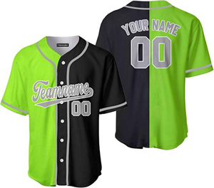 ชุดยูนิฟอร์มเบสบอลพรีเมียม กระดุมเต็มตัว ปักโลโก้ได้ตามต้องการ เนื้อผ้าโพลีเอสเตอร์ 100% ป้องกันแบคทีเรีย คอวี สายรัดรูปตัว T แขนสั้น แห้งเร็ว - Product Image 4