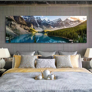 Peinture sur toile de paysage, paysage de <span class=keywords><strong>lac</strong></span>, forêt, <span class=keywords><strong>montagne</strong></span>, décoration murale, affiches pour salon, chambre à coucher, impressions, images - Product Image 4