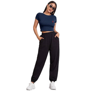 Top Corto para Mujer, de Alta Calidad, Elástico, Ajustado, con Diseño Liso, Combinable con Todo, Esencial para el Armario Básico - Product Image 4