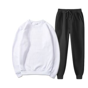 Wholesale Men's Heavyweight Autumn Casual Sports <b>Tracksuit</b> Sweatshirt Solid Color T-Shirt 100% Cotton Anti-Bacterial - Product Image 6