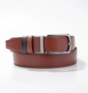 Ceinture de golf perforée extensible en cuir véritable pour homme, avec logo personnalisé de haute qualité, style formel, boucle à ardillon en alliage, vente en gros OEM - Product Image 1