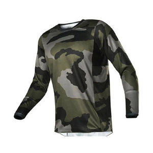Jersey de Motocross Personalizado OEM de Manga Larga, Transpirable, Resistente al Viento, Talla Grande, con Impresión Personalizada para Hombre, 100% Poliéster - Product Image 1