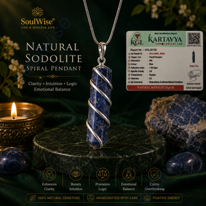 Pendentif crayon en spirale en sodalite - Product Image 5
