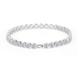 Bracelet en or massif 14 carats avec diamant de laboratoire certifié IGI, taille poire personnalisée, qualité VVS, bijoux de luxe haut de gamme pour femmes - Product Image 6