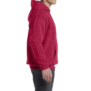 Sudadera con Capucha Roja para Hombre, Corte Regular, Color Sólido, Felpa Francesa, Estilo Casual, Sudadera Tejida para Otoño - Product Image 2