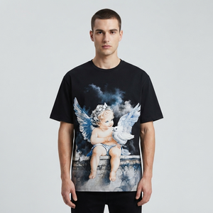 Camiseta con estampado gráfico personalizado, nuevo estilo moderno, tela de jersey 100% algodón, camiseta de manga corta unisex para un uso cómodo. - Product Image 4