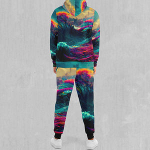 Survêtements personnalisés avec logo, en coton respirant, décontractés, ajustés, imprimés, de luxe, pour hommes, ensemble de deux pièces - Product Image 2