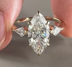 แหวนคู่เพชรทรงรัศมีสั่งทำพิเศษ ได้รับการรับรองจาก IGI สี D E F ความสะอาด VVS VS ทองคำ ทองคำชมพู ทองคำขาว - Product Image 4