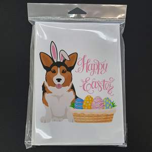 Whimsical A7 Tamaño 5x7 Pembroke Corgi Tarjetas de felicitación de Pascua Paquete de 8 tarjetas de nota en blanco con sobres - Product Image 3