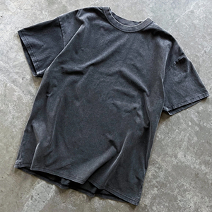 Ensemble 2 pièces décontracté pour homme, t-shirts et shorts délavés à l'acide, 100 % coton, séchage rapide, collection automne 2026 - Product Image 2