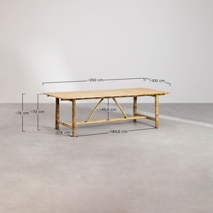 Manufacturer & Exporter of <b>Bamboo</b> Dining <b>Table</b> for Home Furniture Modern European Design Eco-friendly for Apartment Villa Hotel - Product Image 4