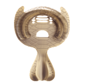 Elegante colador de cócteles gris con un mango de madera remachado inteligente y abridor de botellas integrado. Disponible a precio de mayorista. - Product Image 3