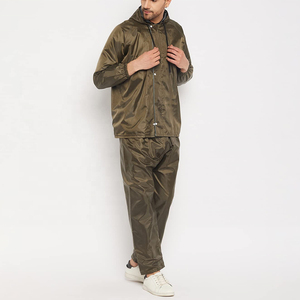 Rain Suit High Quality Waterproof Hooded Rain Suit Lightweight Travel Rainwear Set OEM Wholesale Supply - Product Image 3