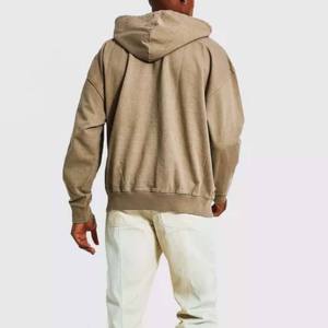 Sweat à capuche unisexe personnalisé vintage avec broderie vieillie, fermeture éclair, manches amovibles, 100 % coton, imperméable - Product Image 3