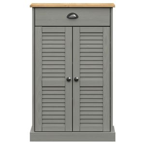Scarpiera in legno massello grigio VIGO pino 23.6 scarpiera "x 13.8" x 37.8 "resistente scarpiere - Product Image 4