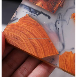 Unique Epoxy Resin Wooden <b>Walnut</b> Coasters for Elegant Dining <b>Table</b> Setup and Modern Home Accessories Mats & Pads - Product Image 5