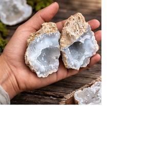 Soha Agate - Par de Geodas Naturales Pulimentadas de Cristal para Decoración del Hogar, Feng Shui, Amor Animal (Venta Rápida) - Product Image 3