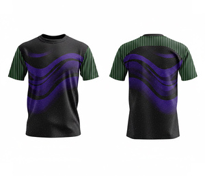 Custom Fitness Sublimation <b>T</b>-<b>Shirt</b> Performance Sportswear-Breathable Short Sleeve Lightweight Quick Dry Front Unisex Adult Sizes - Product Image 2