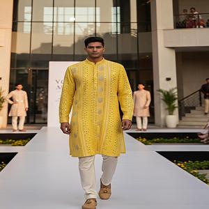 Kurta Pyjama Traditionnel Premium en Coton Mousseline pour Hommes – Idéal Mariages et Fêtes – Séchage Rapide, Infroissable, Coupe Classique – Fabriqué en Inde – En Stock - Product Image 1