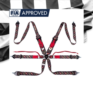 Ceinture de course automobile haut de gamme TBRACING SPORT PLUS 5 homologuée FIA, harnais 6 points, fournisseur OEM ODM, logo et couleur personnalisés - Product Image 1