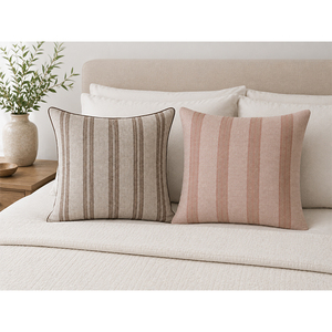 Funda de Cojín a Rayas 100% Lino |   Funda de Almohada Decorativa Teñida con Hilo para Decoración del Hogar, Sofá, Dormitorio y Hotel - Product Image 5