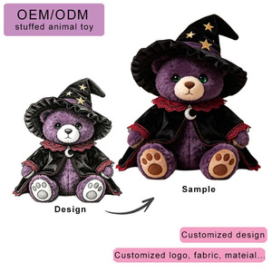 Umweltfreundlicher Zauberer-Teddybär Plüschpuppe Superweicher Polyester Anpassbarer Halloween-Stofftier für Kinder Festtagsgeschenke - Product Image 1