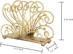 Porte-serviettes en métal de luxe, support de table moderne pour la maison, l'hôtel, le restaurant, design élégant, durable et écologique pour la salle à manger - Product Image 4