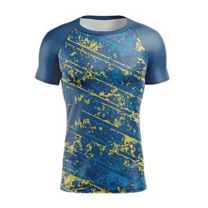 Camiseta deportiva de manga corta para hombre de alta elasticidad, ropa de gimnasio de secado rápido, ropa de entrenamiento transpirable, camisetas de compresión - Product Image 1