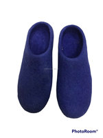 Chaussons unisexes faits à la main en laine de mouton, feutrés à la main par des artisans du Népal, avec semelle extérieure en cuir véritable biodégradable, chauds et légers