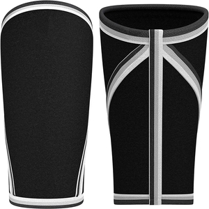 Rodillera de compresión de neopreno resistente personalizada de 7 mm para levantamiento de pesas y powerlifting - Product Image 5