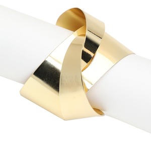 Anillos de Servilleta de Hierro con Diseño Clásico Redondo Dorado, Sencillos para Uso en el Hogar, Fiestas, Hoteles, Restaurantes Exclusivos y Cafeterías - Product Image 3