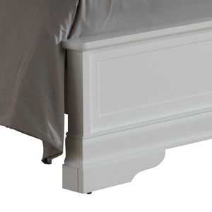 Affascinante Letto Matrimoniale Bianco Tradizionale, Letti in Legno Artigianali - Product Image 4
