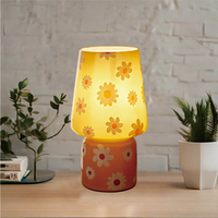 Lampe de table moderne à LED rechargeable sur batterie, commande tactile, sans fil, abat-jour original, lumière blanc chaud pour salon
