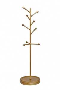 Golden Floral Jewelry <b>Stand</b> With <b>Bird</b> Tag Multi Functional Organizer For Necklaces Earrings Bohemian Decorative Display Tray - Product Image 3