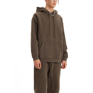 Custom Blank Oversized Hoodie | Relaxed Fit Cotton Fleece <b>Pullover</b> <b>Men</b> Hoodie Unisex Streetwear Embroidery Logo - Product Image 5