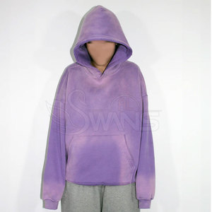 เสื้อฮู้ดดี้ดีไซน์พิเศษคุณภาพสูงสำหรับฤดูหนาว สีซีดแบบซันเฟด พร้อมโลโก้สั่งทำได้ ไซส์พลัส สวมใส่สบายๆ สำหรับขายออนไลน์ - Product Image 6