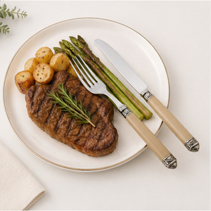 Wholesale French Style Vintage Silverware Set <b>Mirror</b> Polished Stainless Steel Luxury Cutlery for 5-<b>Star</b> Hotels and Premium Hotel - Product Image 2