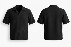 Chemise en flanelle décontractée à manches longues et boutonnée, extensible, légère, en tricot côtelé, respirante, confortable et tendance pour l'été - Product Image 4